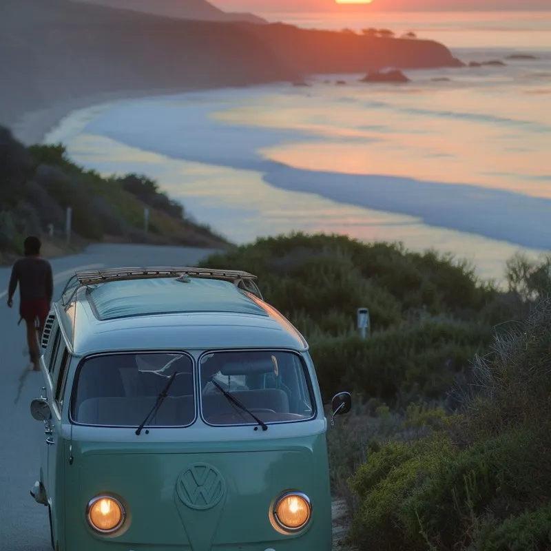Cream-colored vintage car parked on a narrow cobblestone street